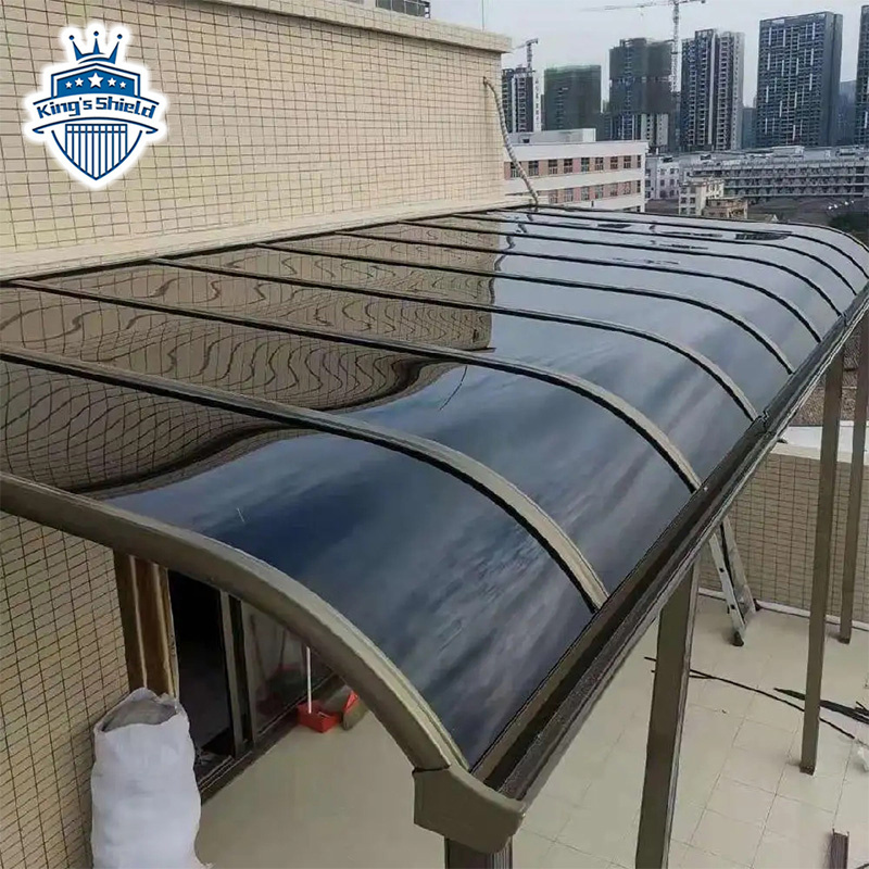 Clear aluminum door outdoor diy canopy rain cover balcony awning