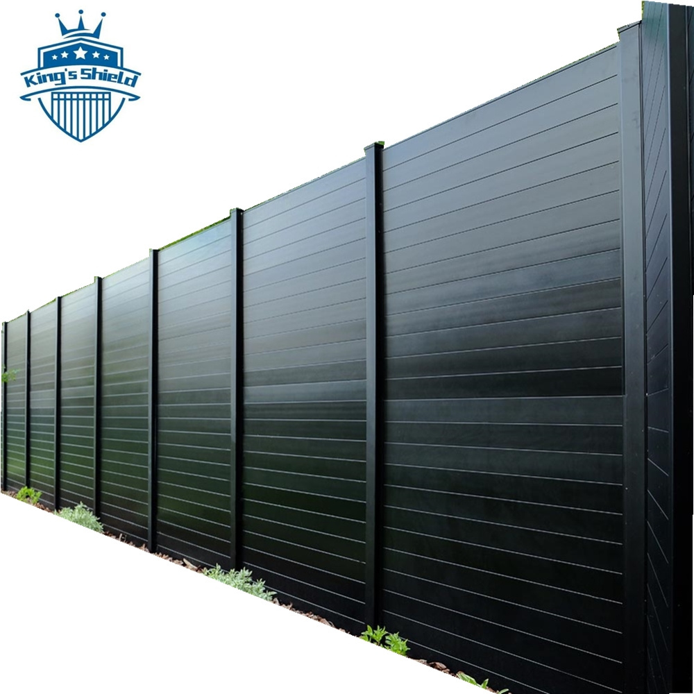 Modern design modular fence aluminum metal  horizontal yard privacy slat fence panels outdoor garden fence