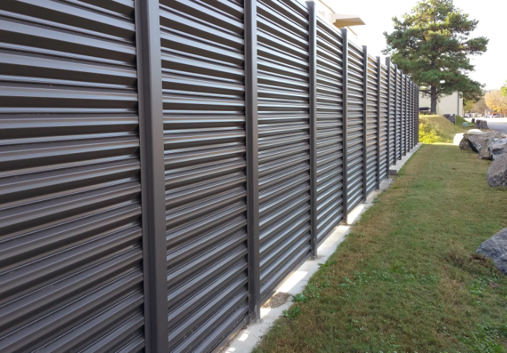 Modern Style Outdoor Metal Garden Design Privacy Aluminum Yard Louver Fence for houses