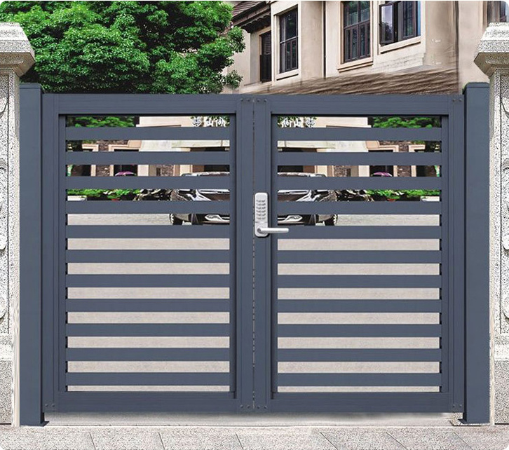 designs simple swing driveway security exterior double courtyard outdoor villa farm garden modern house aluminum fence gate