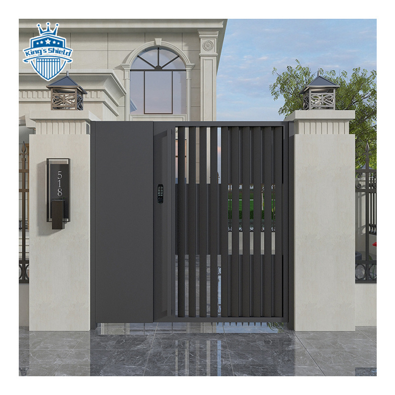 High Quality House Gates Driveways Gated Electric Simple Design Tubular Swing Aluminum Driveway Gate