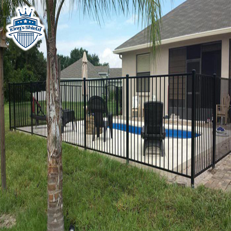 Outdoor pool fence  aluminum 3 rail galvanized fencing trellis gates wrought iron garden fence panels for sale