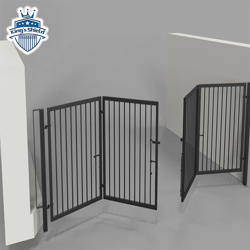 Driveway Slat Privacy Mansion Main House  Bifold Type Villa Electric Auto Design Aluminum Folding Gate