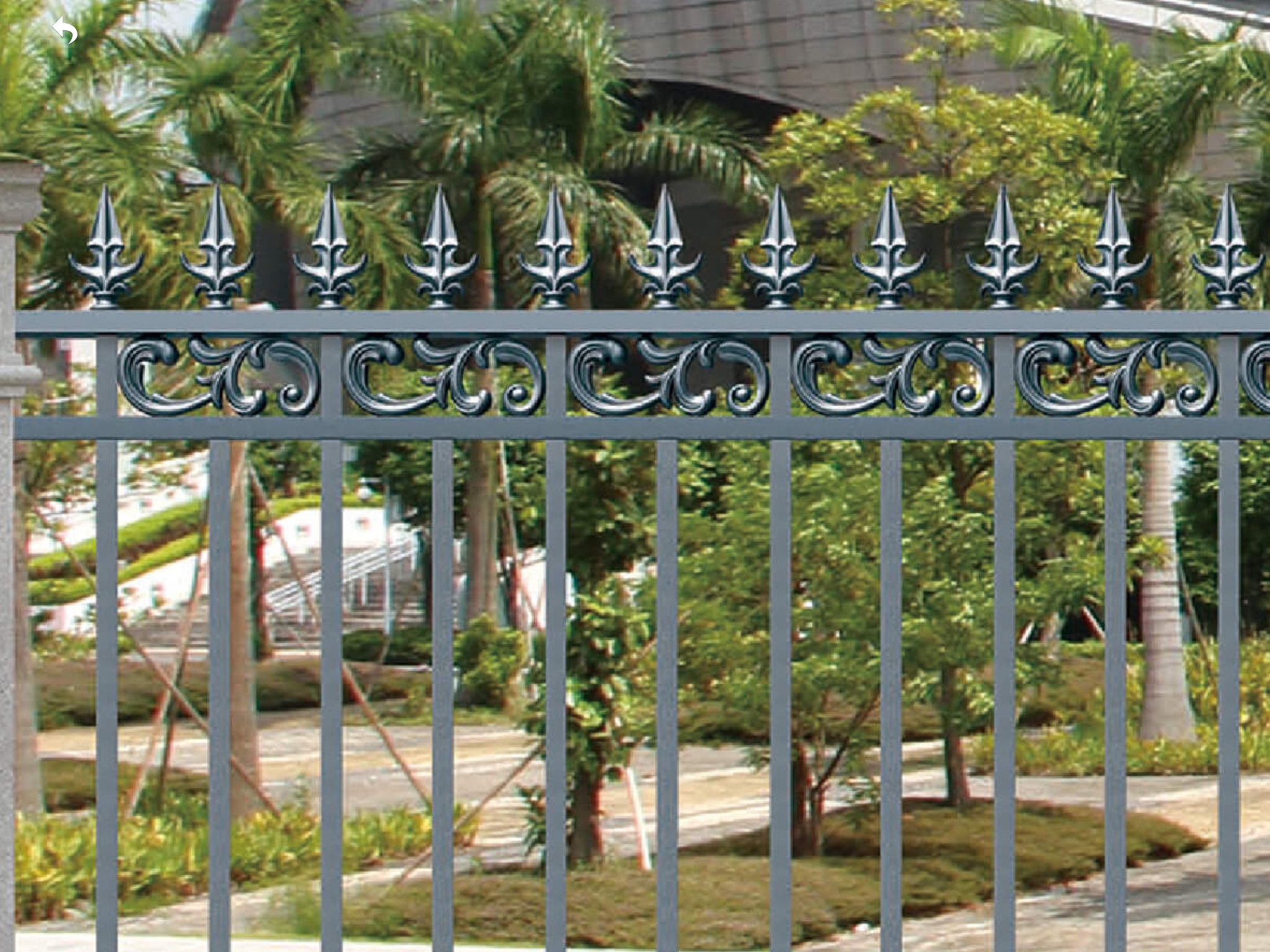 Customized Popular  Aluminum European style modern style metal art garden fence aluminum fence panels for outdoor