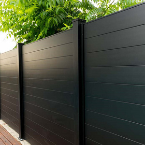 Modern design modular fence aluminum metal  horizontal yard privacy slat fence panels outdoor garden fence