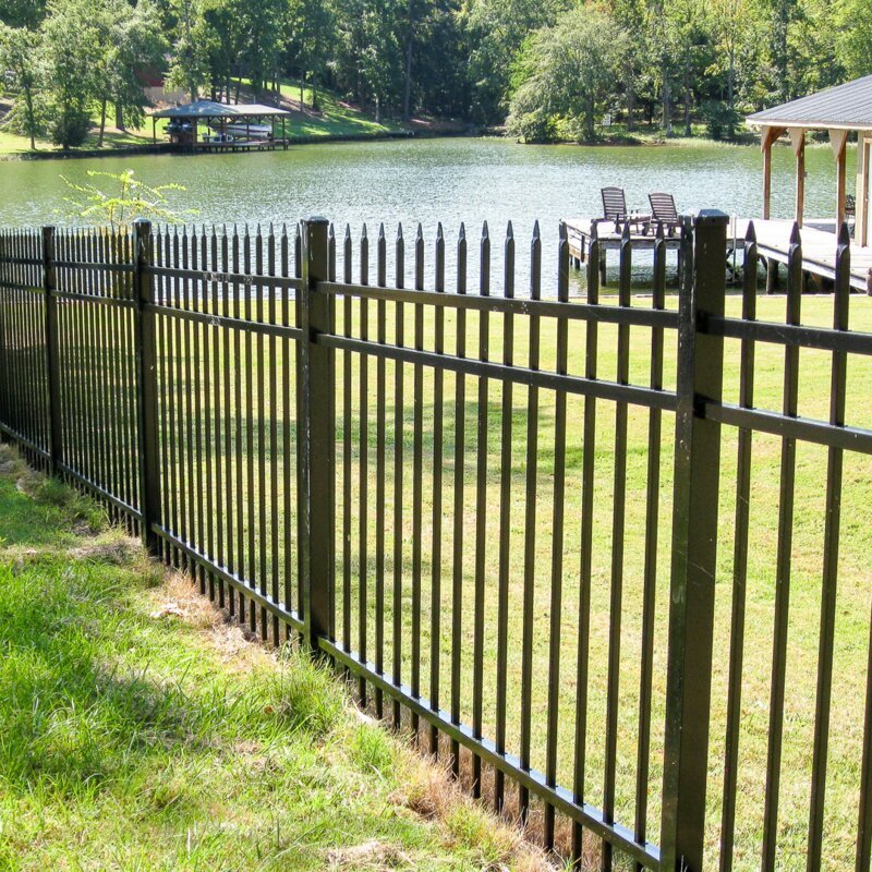 Eco friendly  Hot selling  Australia style modern metal garden fence galvanized picket steel fence wrought iron gardening fence