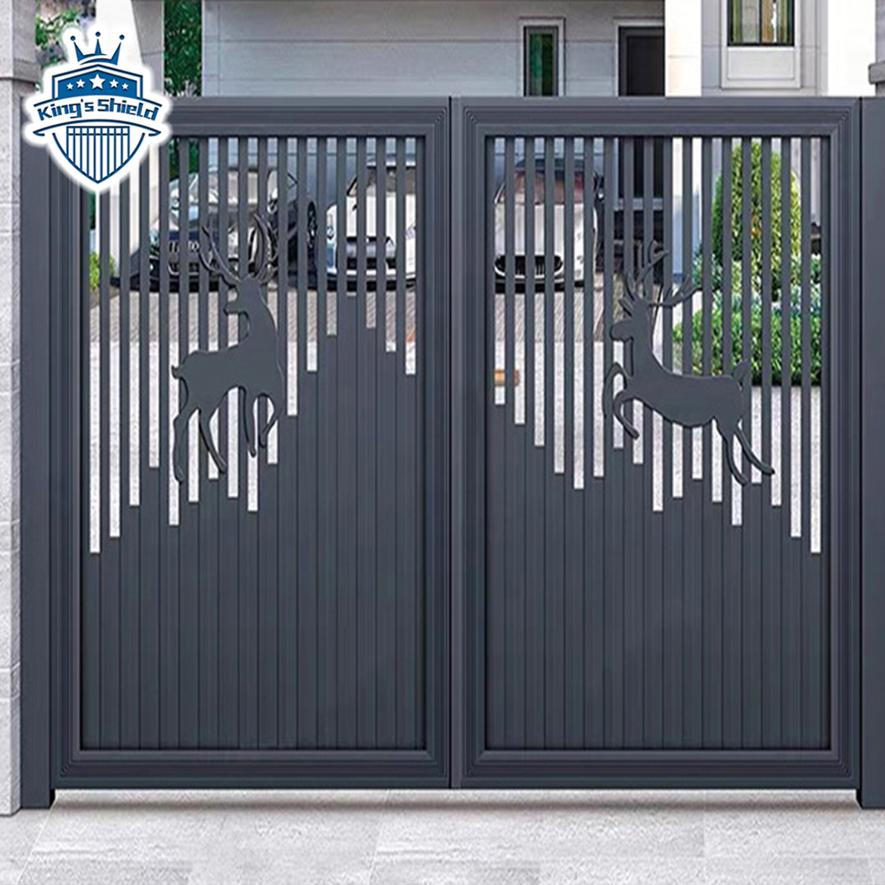 Driveway factory main designs  double swing aluminum sliding electric gates