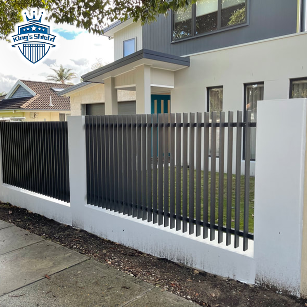 Hot selling Modern Design  Aluminum Vertical Blade Fence Outdoor Welded Fencing Aluminium Batten Garden Fence