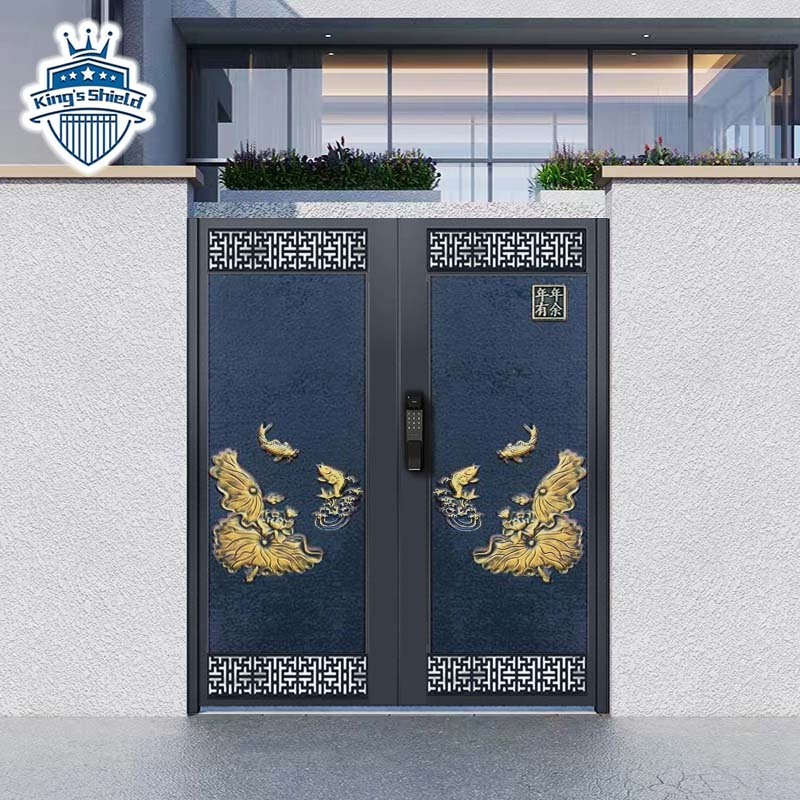 Best Price Rodent Proof Automatic Gates Simple Ironic Gated Automatic 2-leaf Entrance Swing Aluminum Driveway Gate