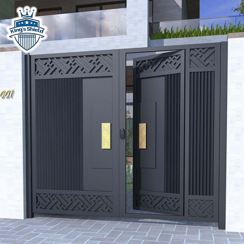 House Aluminium Design Bifold Type Villa Electric Auto Sliding Folding Main Gates