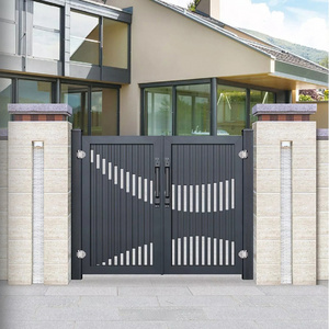 designs simple swing driveway security exterior double courtyard outdoor villa farm garden modern house aluminum fence gate