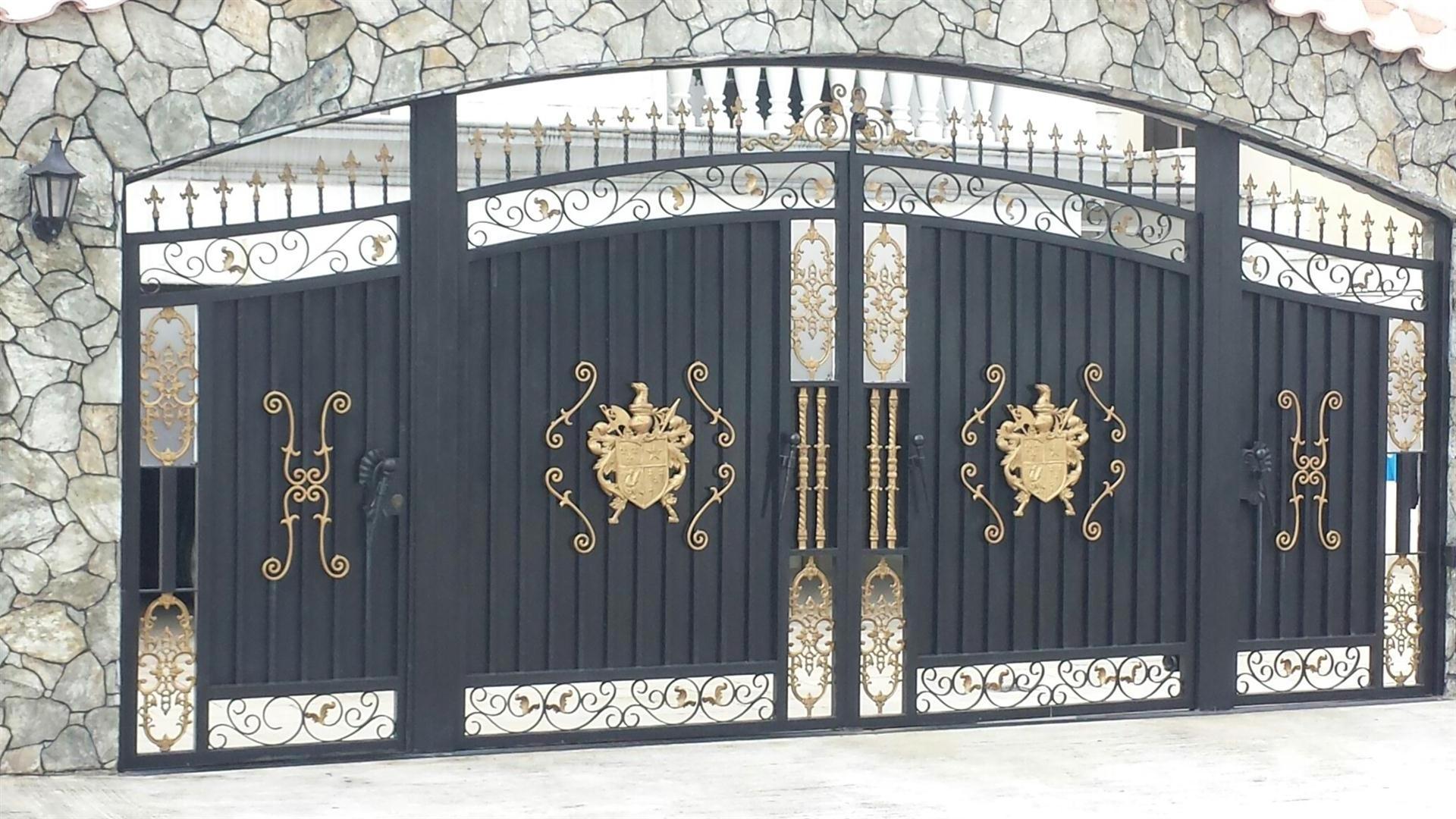 simple boundary wall high quality wrought iron gate design luxury villas electric metal driveway designs simple iron gate