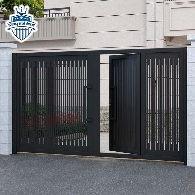 Decoration hotel garage colour home front design aluminium gates security  expandable double swing gate