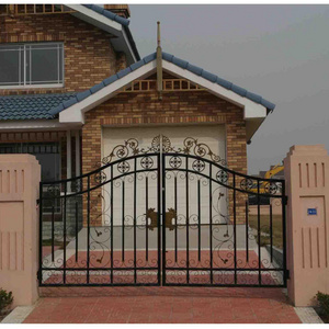 simple boundary wall high quality wrought iron gate design luxury villas electric metal driveway designs simple iron gate