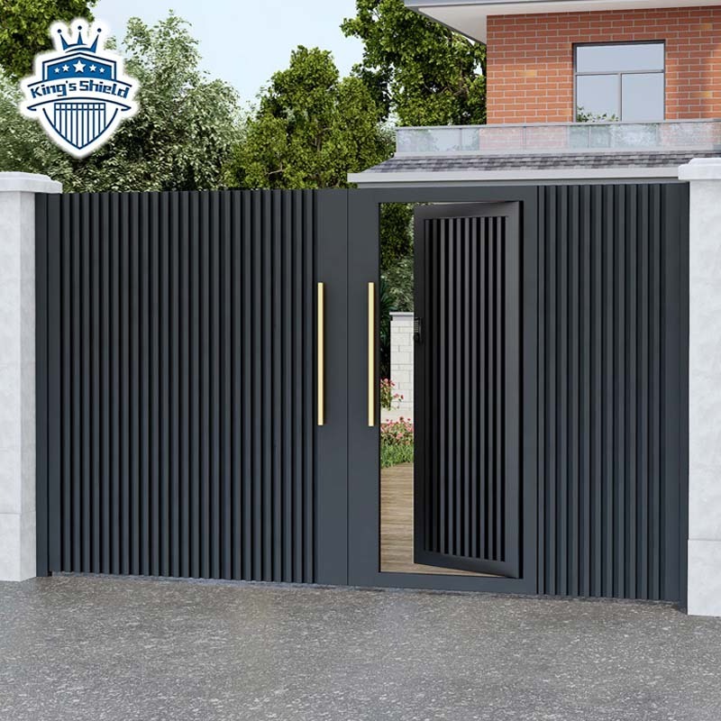 Decoration hotel garage colour home front design aluminium gates security  expandable double swing gate