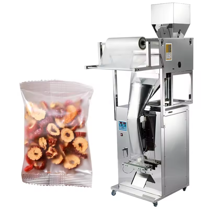 Automatic Powder Weighing Sauce Granule Nut Packing Machinery Plastic Tea Bag Sealing Packaging Filling Machine