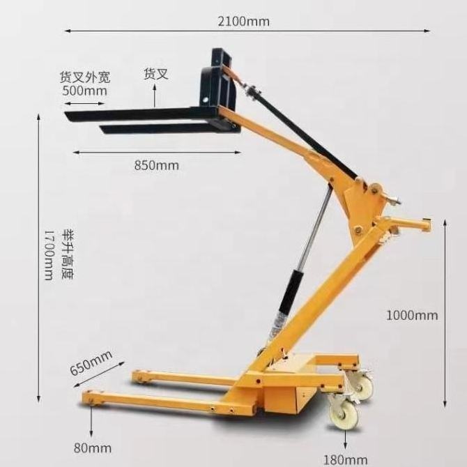 Electric Hand Forklift,Self Loading Portable Forklift Electric Stacker,Hydraulic Portable Small Electric Forklift