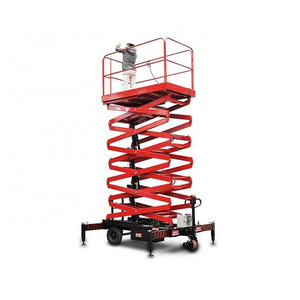 Portable Hydraulic Scissor Lifter Auxiliary Walking Type Lift Platform 6m 8m 10m 12m