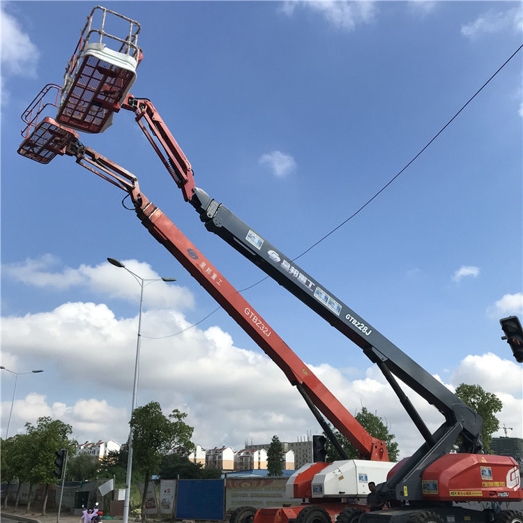 mobile man lift aerial truck with basket