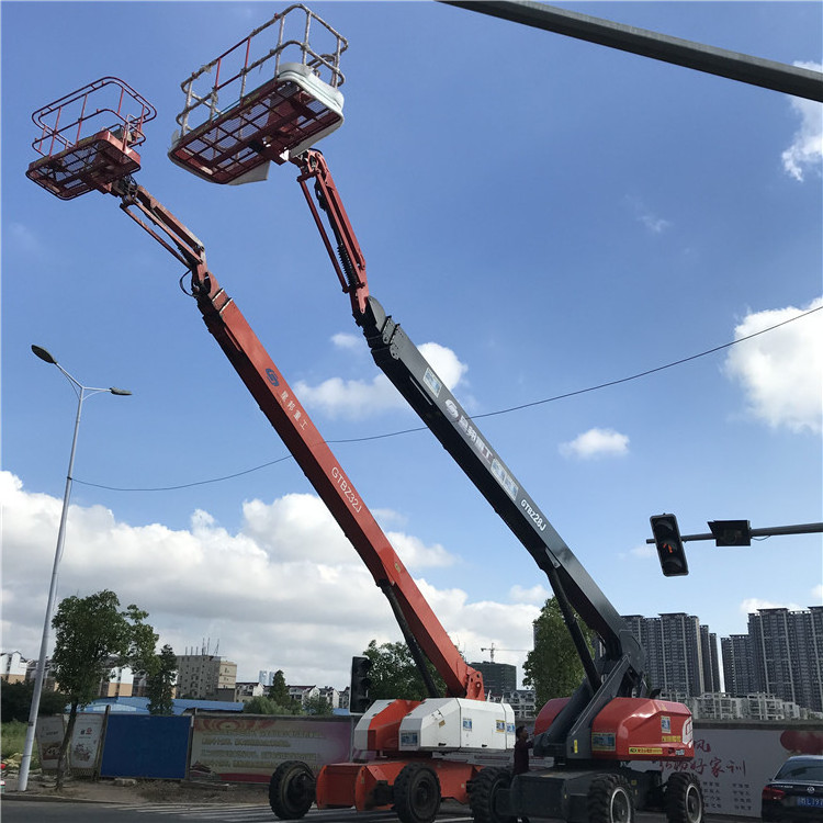 mobile man lift aerial truck with basket