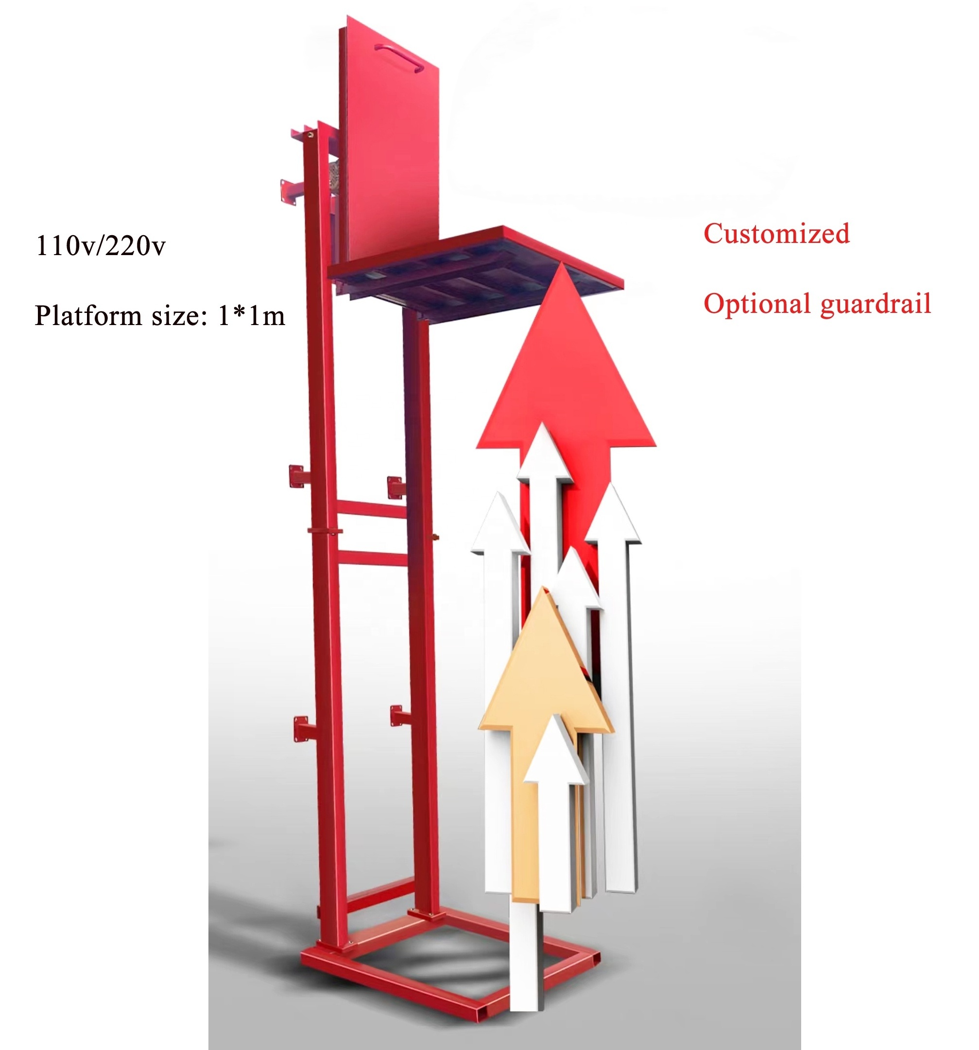 500kg 3-10m small freight elevators for homes warehouse outdoor hydraulic lift tables customized for man and cargo