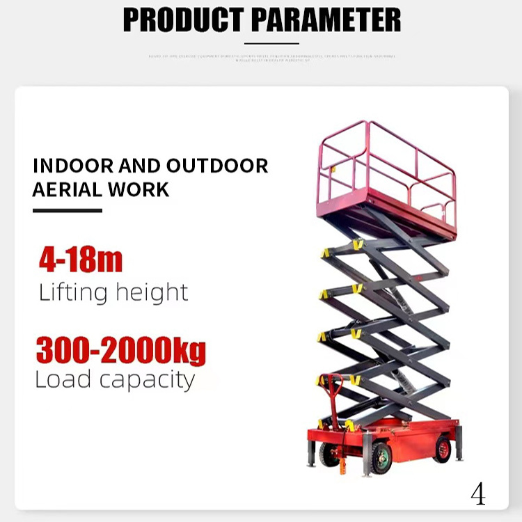 hydraulic electric scissor lift scaffolding, electric lifting scaffold multifunction mobile