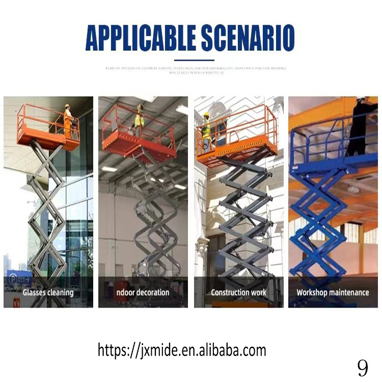 hydraulic electric scissor lift scaffolding, electric lifting scaffold multifunction mobile