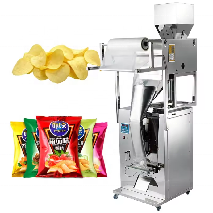 Automatic Powder Weighing Sauce Granule Nut Packing Machinery Plastic Tea Bag Sealing Packaging Filling Machine