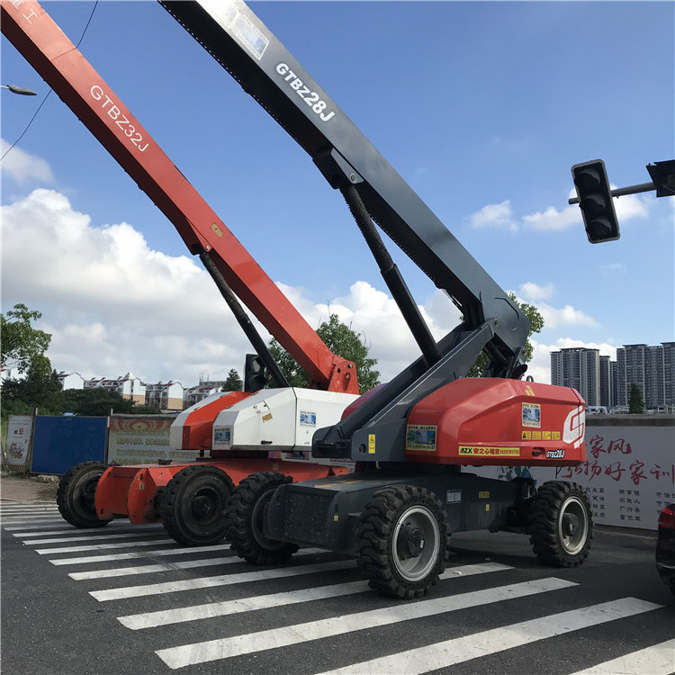 mobile man lift aerial truck with basket