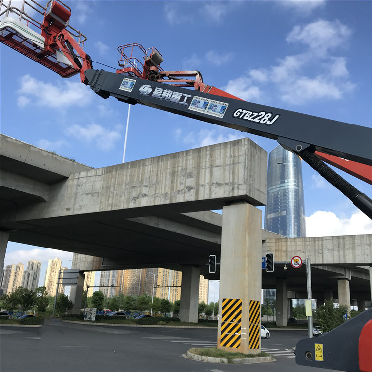 mobile man lift aerial truck with basket