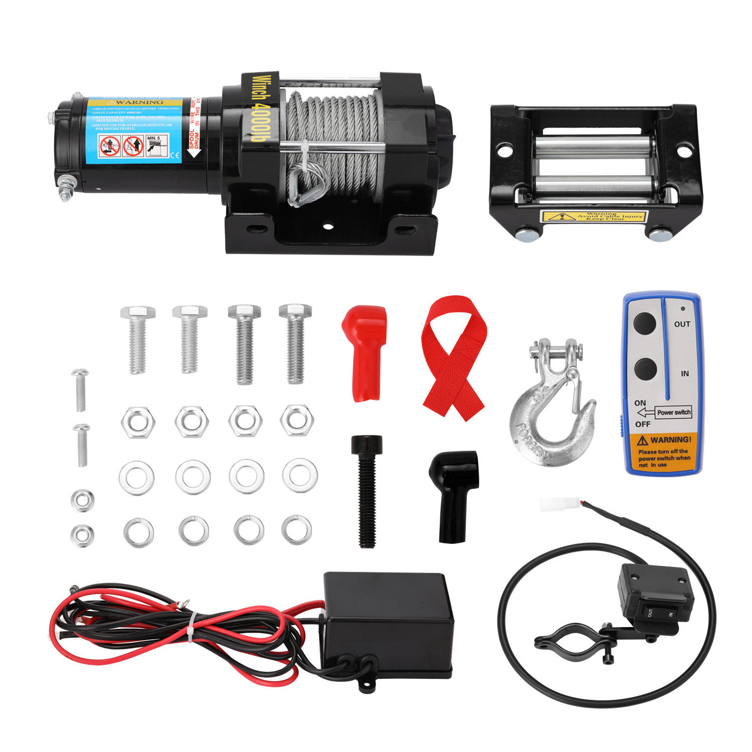 12V 24V Vehicular Electric Winch 12000lbs Boat for Auto Atv/utv Truck Trailer Recovery Off-road Vehicle