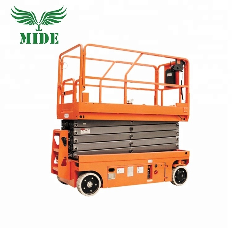 CE Certified battery charger self propelled hydraulic scissor lift platform for man lift