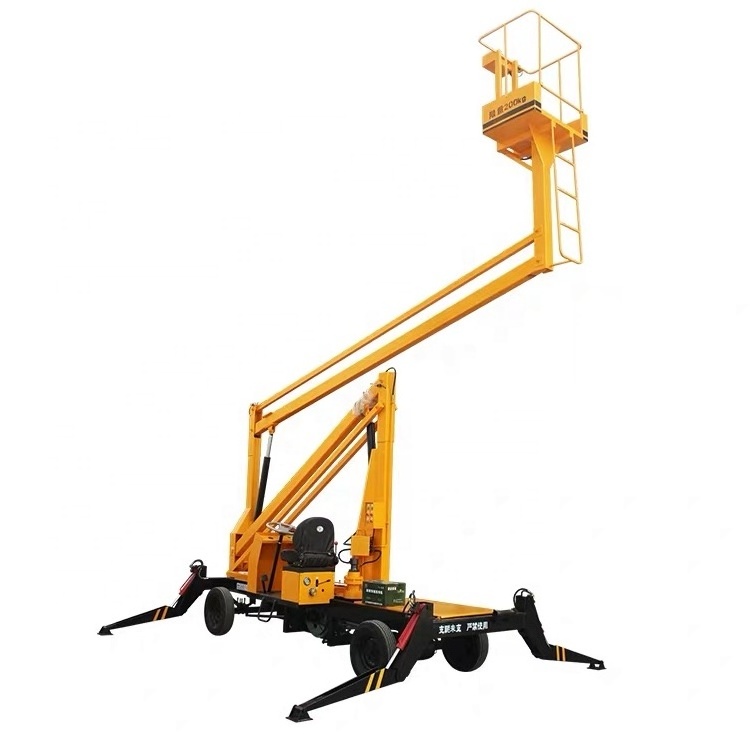 Self-driving Hydraulic Articulating Boom Lift Platform High-altitude Operation Truck Diesel or Battery Power