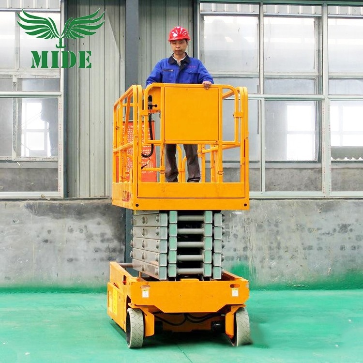 CE Certified battery charger self propelled hydraulic scissor lift platform for man lift