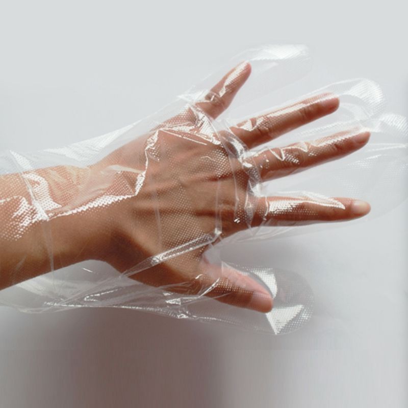 Disposable Food Prep Gloves, Cooking, Handling, Serving, Transparent Single-Use Poly Gloves