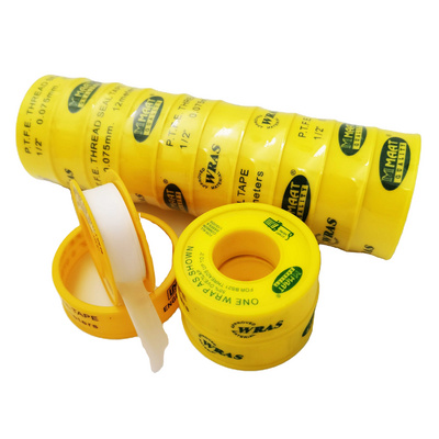 12mm White Yellow PTFE 100% ptfe thread seal tape good quality waterproof