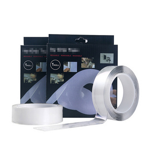 Double Face Removable Traceless Tape Transparent Multi Function Strong Hold Cinta Adhesive Double Side Nano Tape