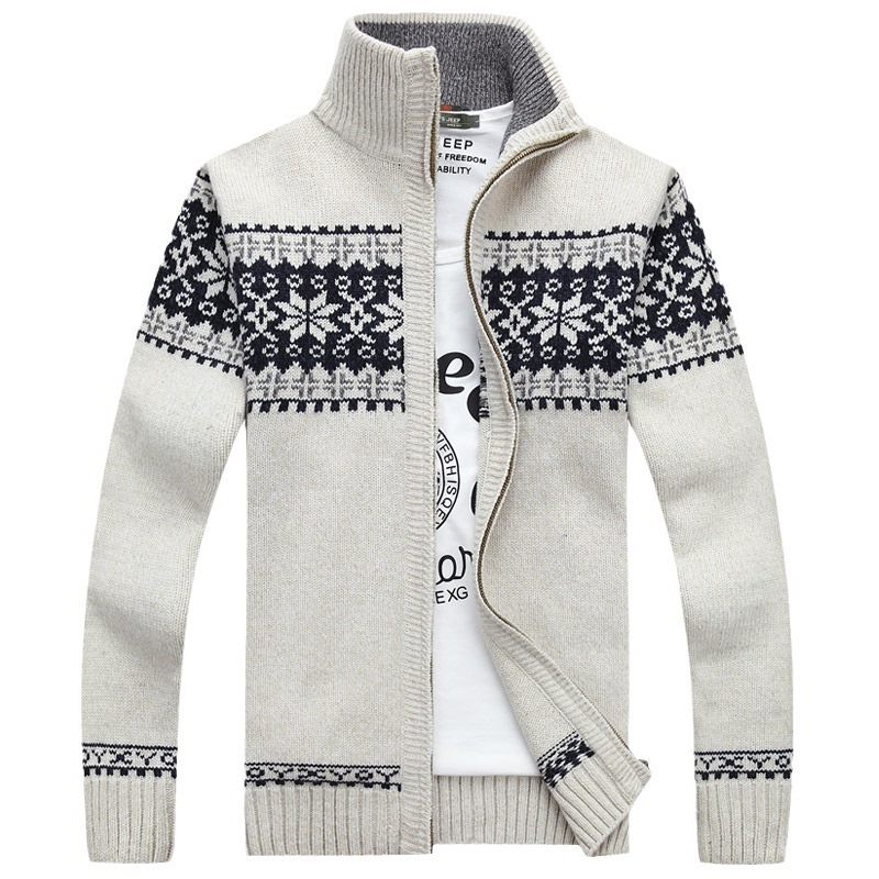 Men's Autumn Sweater Christmas Knit Cardigan Men's Winter