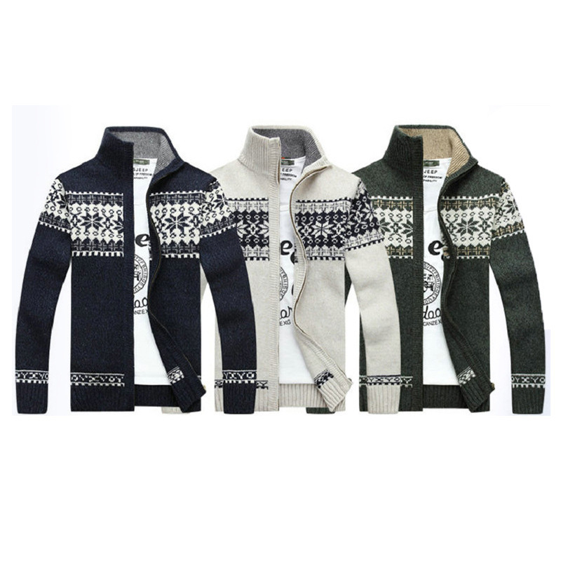 Men's Autumn Sweater Christmas Knit Cardigan Men's Winter