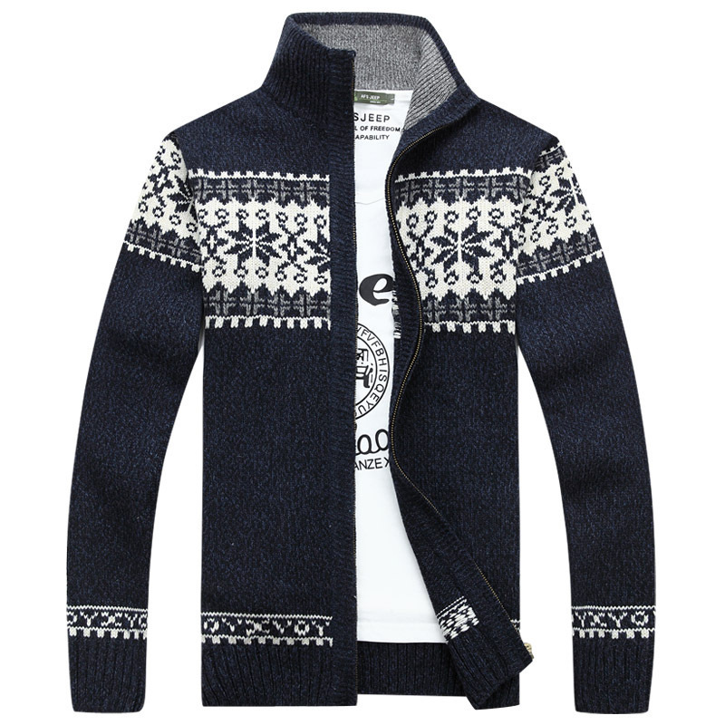 Men's Autumn Sweater Christmas Knit Cardigan Men's Winter