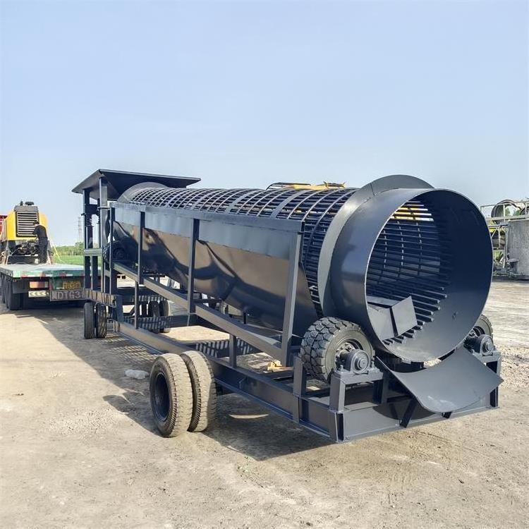 Gold Ore Trommel High Efficiency Rotary Drum Screen Firewood Sawdust Trommel Screen Washing Plant