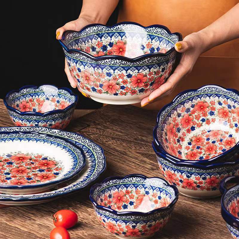 Ethnic Elements Fancy Dubai Plates Sets Dinnerware Crockery Dinnerware Sets Turkish Ceramic Dinnerware Set