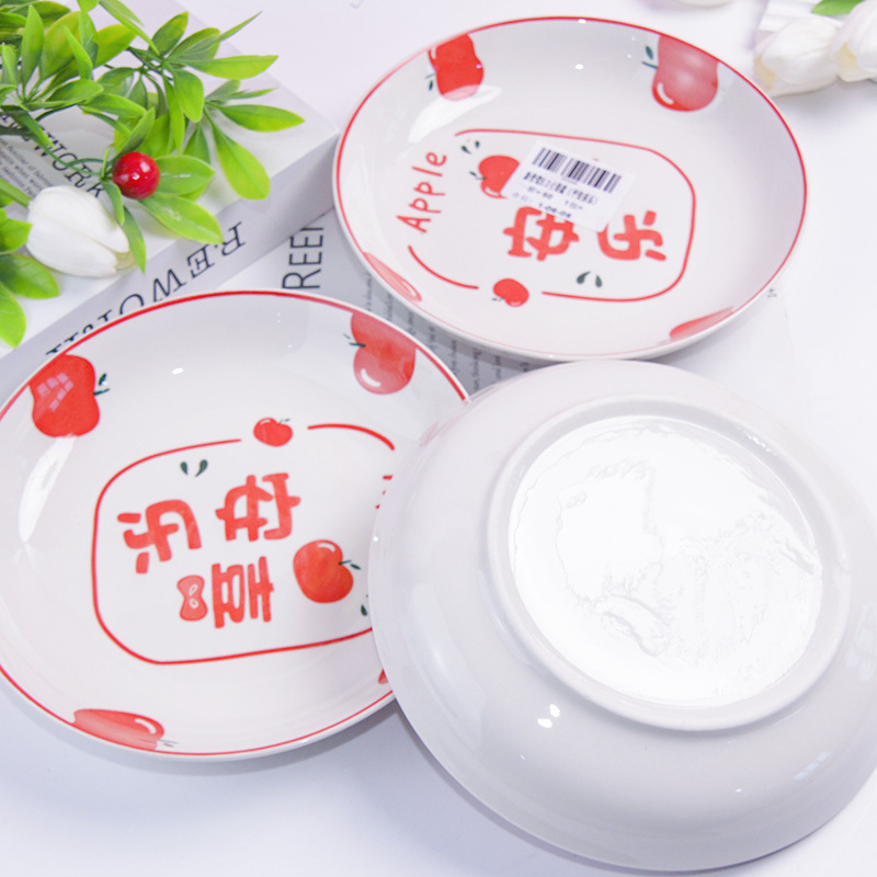 cat design ceramic dinner plate bone china home use dishes plates microwave safe plate