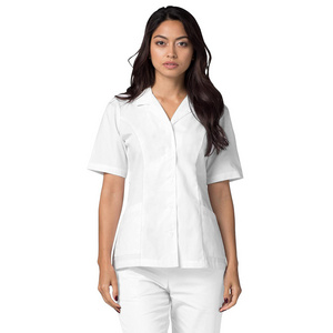 Lapel Collar fashion Scrubs for Women tunic hairdresser salon tunic beauti spa  salon uniform