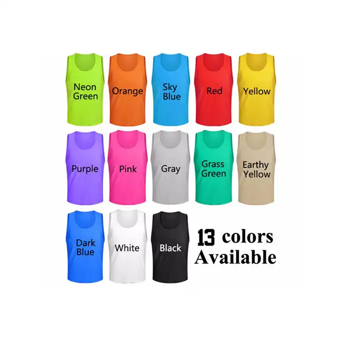 OEM factory sports soccer tops bibs basketball football volleyball reversible training vest