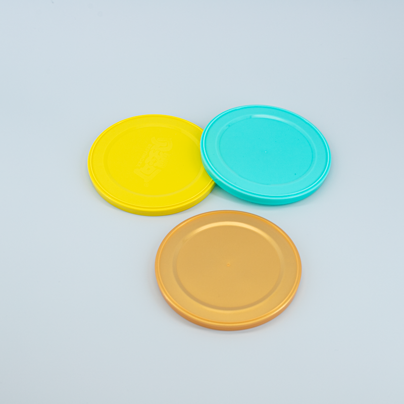 Hot selling 404# plastic lids for jars custom logo colour PE Dust cover