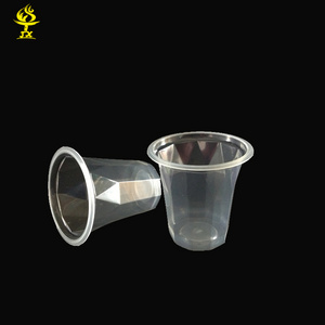 Custom shape 140ml water juice cup clear plastic disposable lemonade cups