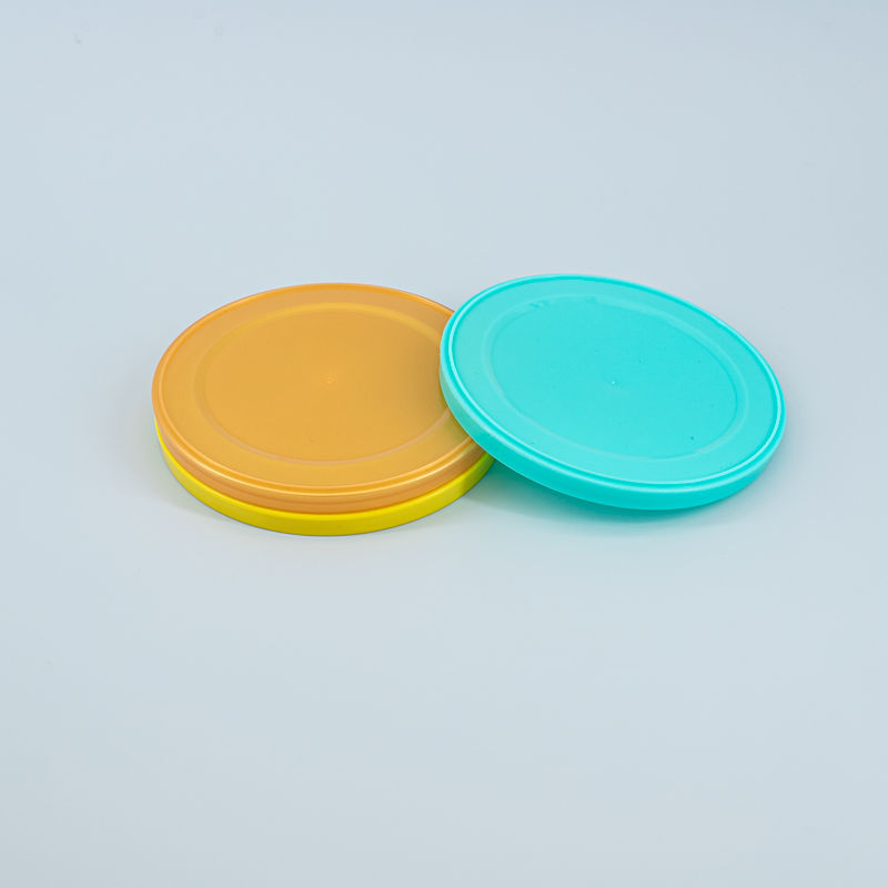 Hot selling 404# plastic lids for jars custom logo colour PE Dust cover