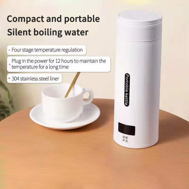 2023 Hot Selling MINI Portable Electric Kettle Portable Heating Thermal Mug Water Tea Boiler Camping Car Designed