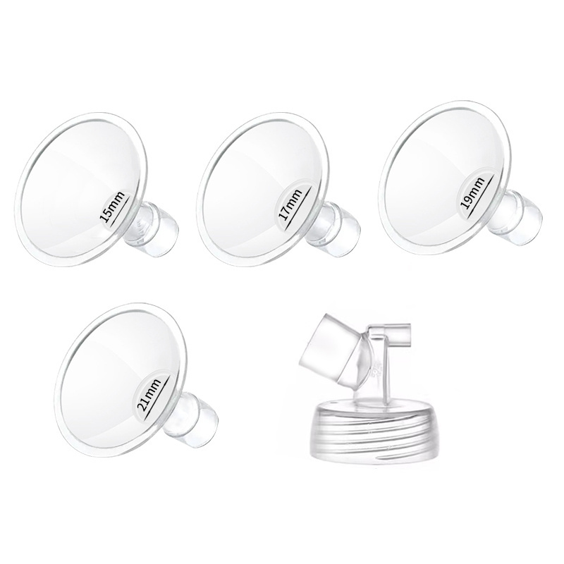 Detachable PP Flange 15mm 17mm 19mm 21mm breast pump accessories tee breast pump accessories Compatible with Spectra parts